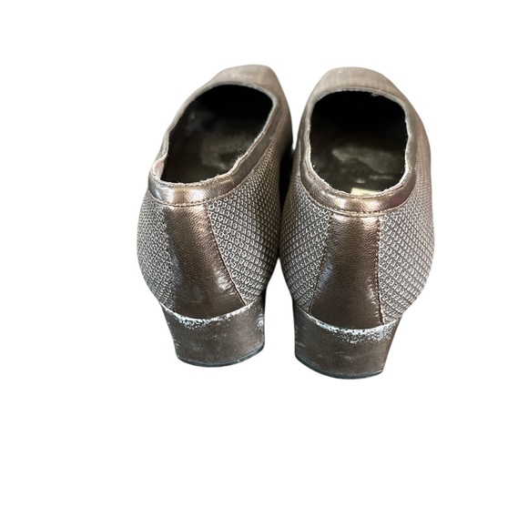 Carolina Molina Bronze Brown Block Heels Size 10 - Picture 4 of 7